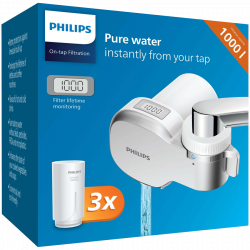 PHILIPS AWP3705P3/10 X-Guard filter za vodu za slavinu, digitalni prikaz, 1000 l, 3 uloška
