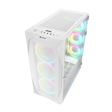 Kućište SHARKOON gaming, REV300 White, RGB, E-ATX, ventilator 3x140mm, 4×120 mm