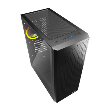 Kućište SHARKOON gaming, VS9 Black RGB ATX, Tempered Glass, ventilator 3x120mm