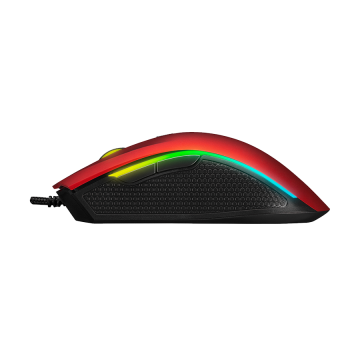 Miš gaming RAMPAGE SMX-R44 V2 Macrol Red 2800 DPI RGB LED 80 Million Huano Switch Gaming Player Mouse, 41490