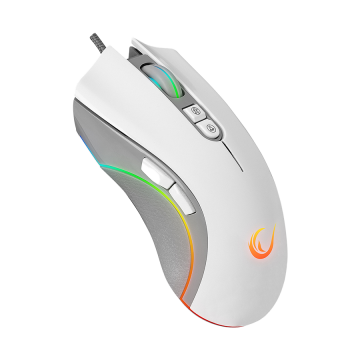 Miš gaming RAMPAGE SMX-R22 PhoenIX V2 White 7 key RGB 12800DPI, 39102
