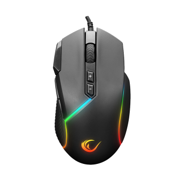 Miš gaming RAMPAGE SMX-G39 COMFORT Usb 8D+ Extra Shot Button 7200dpi RGB Led Programable, 35496