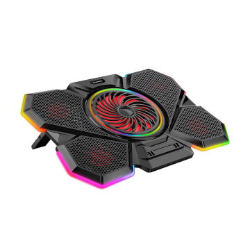 Postolje za notebook gaming Rampage S47 COOLFLOW 5 Pieces Red LED Fan, 10-17″, 40526