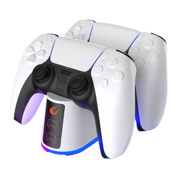 Charging Station gaming RAMPAGE RP-PS5 PlayStation 5 RGB Lighted Fast Charging Station, 37087