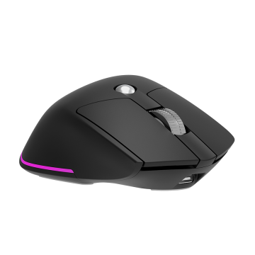 Miš Everest SMW- 178 Handy 2in1 Bluetooth 2,4GHz Black Rechargeable 4000 DPI Horizontal/Vertical Wheel Ergonomic RGB Mouse, 4104