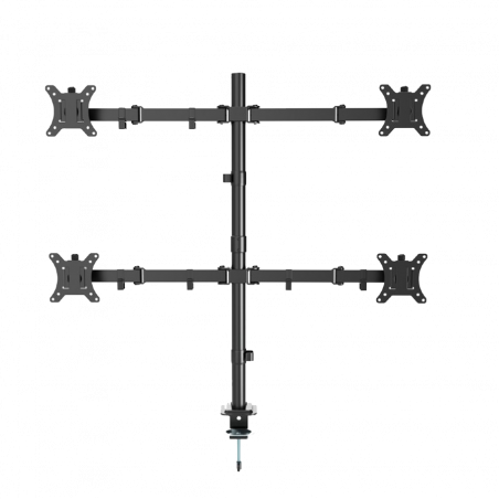 NOSAČ ZA ČETRI MONITORA GEMBIRD MA-D4-01, montaža na stol, (tilting, swivel), 13”-32”, up to 10 kg