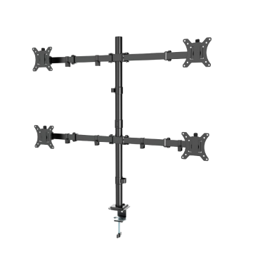 NOSAČ ZA ČETRI MONITORA GEMBIRD MA-D4-01, montaža na stol, (tilting, swivel), 13”-32”, up to 10 kg