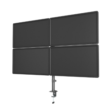 NOSAČ ZA ČETRI MONITORA GEMBIRD MA-D4-01, montaža na stol, (tilting, swivel), 13”-32”, up to 10 kg
