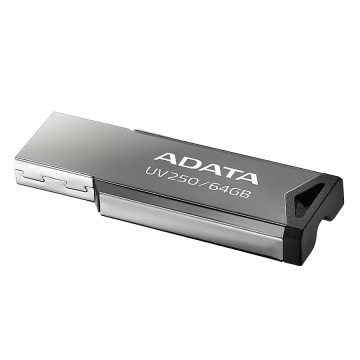 USB Memory stick Adata 64GB UV250 2.0 Silver Metal Style AUV250-64G-RBK