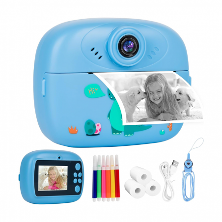Dječija kamera sa printerom K8000 32GB micro sd kartica, blue