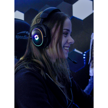 Slušalice sa mikrofonom SPEEDLINK CONUX RGB Stereo Gaming Headset – for PC/PS5/PS4/Xbox SeriesX/S/Switch 2/Switch/OLED/Lite , bl