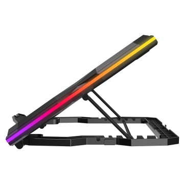 Postolje za notebook gaming RAMPAGE 9″-17″ Addison Rampage AD-RC14 X-RANGER 10 Mode RGB 1*125mm 4*70mm Fan, 40505