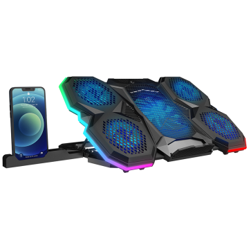 Postolje za notebook gaming RAMPAGE 9″-17″ Addison Rampage AD-RC14 X-RANGER 10 Mode RGB 1*125mm 4*70mm Fan, 40505