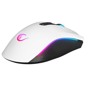 Miš gaming RAMPAGE RAMPAGE SMX-R44 V2 Macrol White 12800 DPI RGB LED 80 Million Huano Switch Gaming Player Mouse, 41492