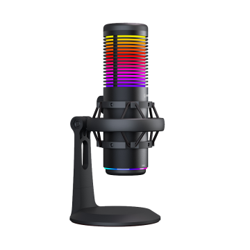 Mikrofon gaming RAMPAGE Bemol RGB Black Microphone with Shock Mount and Pop Filter for Gaming, Streaming, Podcasts, 41147