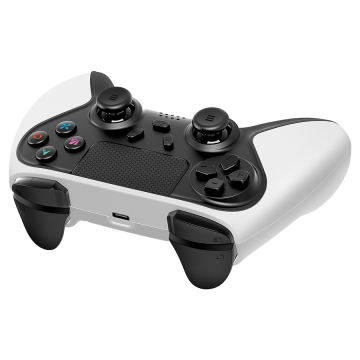 Game Pad gaming RAMPAGE Snopy Tactic White Bluetooth Dual Vibration PS4 Gamepad Joypad, 40929