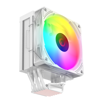 CPU hladnjak RAMPAGE OCTAGON C70 White 63CFM 12cm ARGB Temperature Display AM5/LGA1700 Compatible Air Cooled CPU Fan 41403