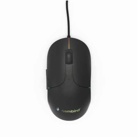 Miš GEMBIRD MUS-UL-02, USB, large size illuminated, black, 2400 dpi