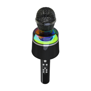 Mikrofon karaoke wireless bluetooth sa zvučnikom, black, GEMBIRD MICBT-01-BK