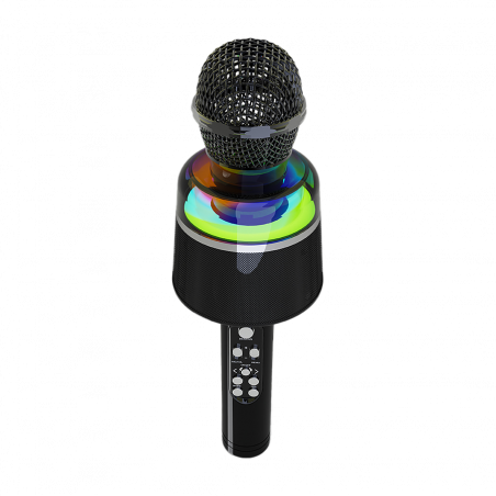 Mikrofon karaoke wireless bluetooth sa zvučnikom, black, GEMBIRD MICBT-01-BK