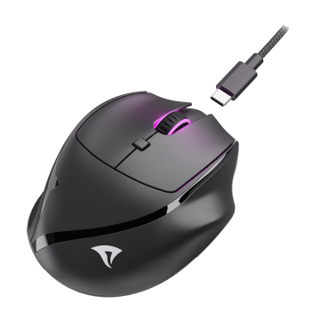 Miš SHARKOON OfficePal M25W Black, wireless/wire dual mode