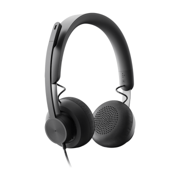 Slušalice sa mikrofonom Logitech Zone Wired MSFT Teams USB black MICROSOFT CERTIFIED, USB-C, USB-A adapter included, 981-000870