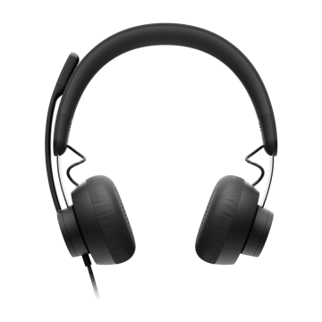 Slušalice sa mikrofonom Logitech Zone Wired MSFT Teams USB black MICROSOFT CERTIFIED, USB-C, USB-A adapter included, 981-000870