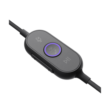Slušalice sa mikrofonom Logitech Zone Wired MSFT Teams USB black MICROSOFT CERTIFIED, USB-C, USB-A adapter included, 981-000870