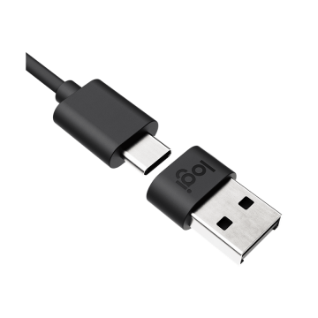 Slušalice sa mikrofonom Logitech Zone Wired MSFT Teams USB black MICROSOFT CERTIFIED, USB-C, USB-A adapter included, 981-000870