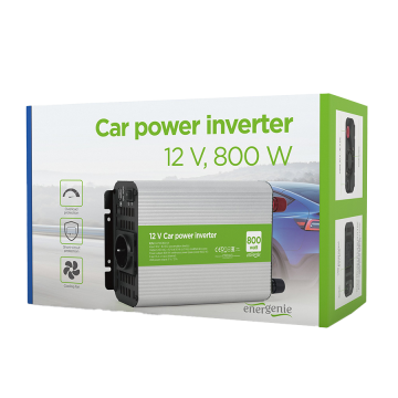 DC-AC inverter za auto GEMBIRD, in12Vout220V 800W EG-PWC800-01