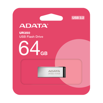 USB Memory stick Adata UFD 64GB, USB 3.2, Up to 100MB/s3 UR350-64G-RSR/BK