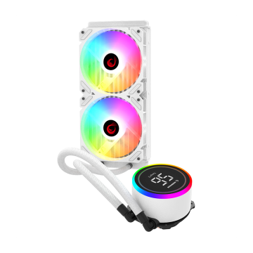 CPU hladnjak AIO Liquid RAMPAGE HELIOS C15 White 12cm Fan Temperature Display Intel/AMD ARGB 240mm Liquid Cooling CPU Fan, 40917