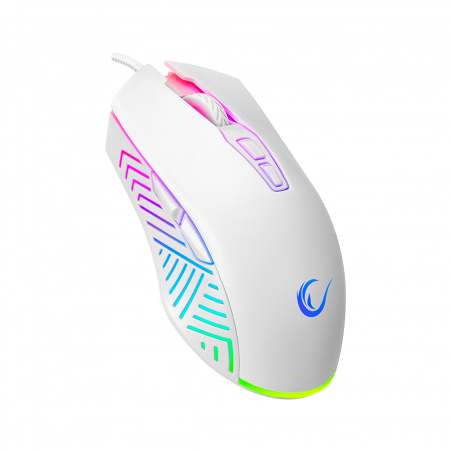 Miš gaming RAMPAGE SMX-G68 SPEAR Full RGB 7200DPI White 7D Macro Gaming Mouse, 35504