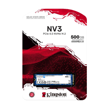 Kingston SSD SNV3S/500G 500GB NV3 NVMe PCIe 4.0 R/W:5000/3000MB/s