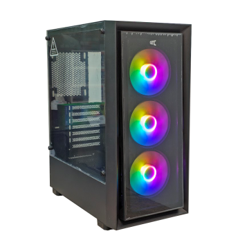 KUĆIŠTE GNC EZ COOL GAMING HC-625B BEZ NAPAJANJA, Tempered Glass, 3×120 RGB ventilator