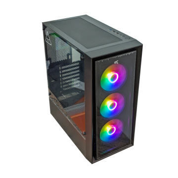 KUĆIŠTE GNC EZ COOL GAMING HC-625B BEZ NAPAJANJA, Tempered Glass, 3×120 RGB ventilator
