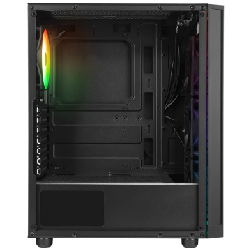 Kućište gaming RAMPAGE AZZA V1 Tempered Glass Black 3*12CM Black 1* 12CM ARGB Fan ATX Mid-T Gaming Player Case