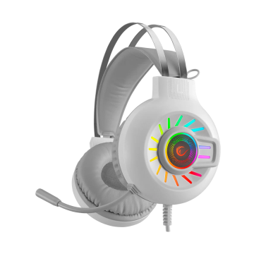Slušalice sa mikrofonom gaming RAMPAGE RM-K44 ZENGIBAR White 7.1 Surround RGB Light Effect, 36094