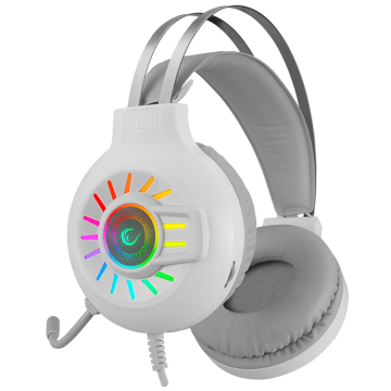 Slušalice sa mikrofonom gaming RAMPAGE RM-K44 ZENGIBAR White 7.1 Surround RGB Light Effect, 36094