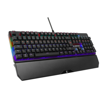 Tastatura gaming RAMPAGE KB-R86 UMBRA Black USB Rainbow Illuminated Red Switch US Layout Mechanical, 40385