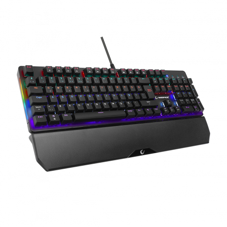 Tastatura gaming RAMPAGE KB-R86 UMBRA Black USB Rainbow Illuminated Red Switch US Layout Mechanical, 40385