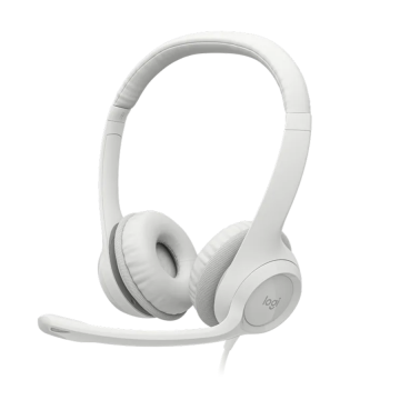 Slušalice sa mikrofonom, Logitech H390, USB, Noise-canceling Rotating microphone, Off-White, 981-001286