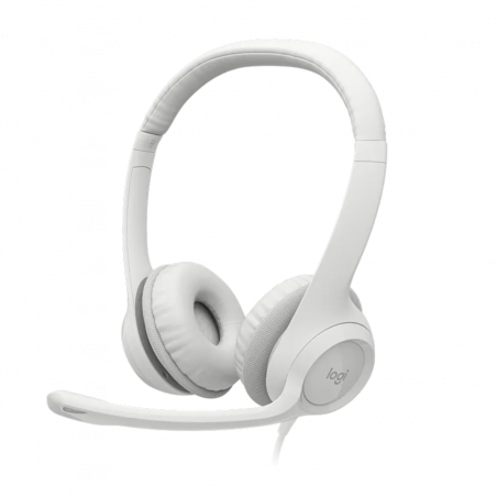 Slušalice sa mikrofonom, Logitech H390, USB, Noise-canceling Rotating microphone, Off-White, 981-001286