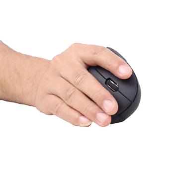 Miš GEMBIRD MUSW-ERGO-01, 6-button wireless optical mouse, black, 800-1200-1600 DPI, MUSW-ERGO-01