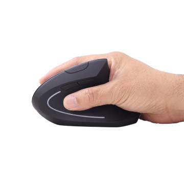 Miš GEMBIRD MUSW-ERGO-01, 6-button wireless optical mouse, black, 800-1200-1600 DPI, MUSW-ERGO-01