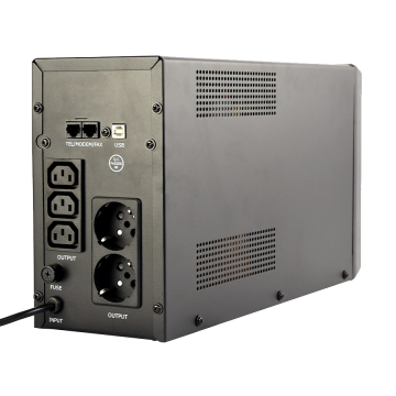 UPS GEMBIRD EG-UPS-035, USB and LCD display, 2000 VA, 1200W, black