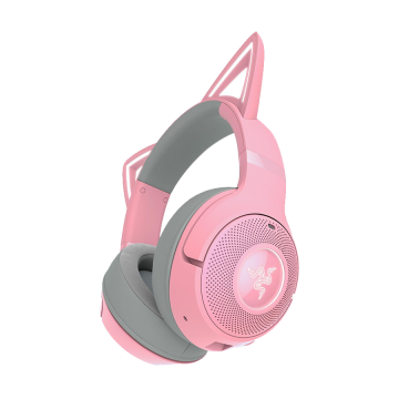 Slušalice Razer Kraken Kitty V2 BT – Quartz Edition – Wireless Bluetooth RGB Headset with Kitty Ears – FRML Packaging, RZ04-0486