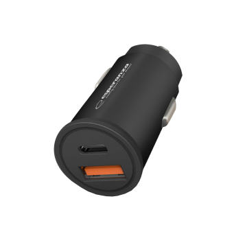 Auto punjač Type-C + USB-A, ESPERANZA CAR QUICK POWER CHARGER 20W USB-C PD 20W / USB-A QC 3.0 18W, EZC111K