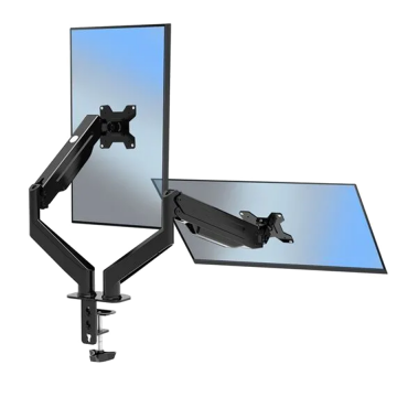 NOSAČ ZA DVA MONITORA ESPERANZA DESK HOLDER WITH GAS SPRING FOR 2 COMPUTER MONITORS 17″-27″ MACHE, ERW020