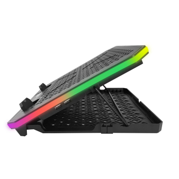 Postolje za notebook gaming ESPERANZA RGB ILLUMINATED NOTEBOOK COOLING PAD WITH MOBILE PHONE STAND GALERNE EGC109